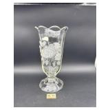 VINTAGE FLORAL FROSTED VASE