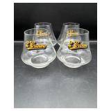 SET OF 4  2 CROWS BREWING COMPANY GLASSES