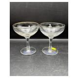 2 VINTAGE BABYCHAM GLASSES