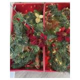 2 SECTIONS OF PRE-LIT GARLAND