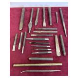LOT OF COLD CHISELS AND PUNCHES
