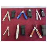 COLLECTION OF LEATHERMAN TYPE TOOLS