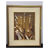 BILL ZURO ORIGINAL OIL ON BOARD - FIELD HEADS