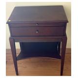 WOODEN FLATWARE TABLE WITH TRAY