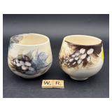 2 ASPINALL POTTERY NOVA SCOTIA SMALL CUPS