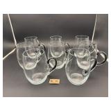 8 BOHEMIAN CRYSTAL MUGS
