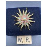 D'ORLAN SIGNED STARBURT BROOCH