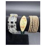 3 VINTAGE CHILDS BRACLETS