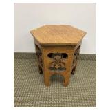 ANTIQUE WOODEN CARVED SIDED TABLE