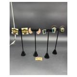 SELECTION OF 4 SIGNED CLIP ON EARRINGS
