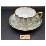 SHAFFORD 3 FOOTED TEACUP AND SAUCER