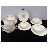 8 CONSUMME SPODE BILLINGSLEY ROSE SOUP BOWLS