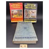 3 VINTAGE THORNTON BURGESS BOOKS