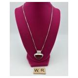 STERLING  NECKLACE WITH MEXCAN STERLING AGATE PEN
