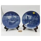 2 BING AND GRONDAHL COPENHAGEN PLATES