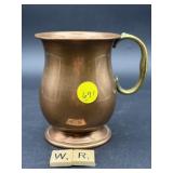 VINTAGE COPPER AND BRASS MUG