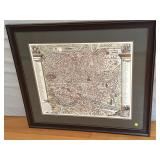 FRAMED PRINT MAP OF ROME