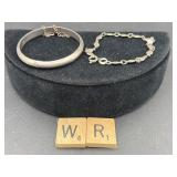 2 CHILDS STERLING SILVER BRACLETS