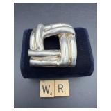 STERLING SILVER SIGNED HEAVY BROOCH