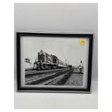 FRAMED BLACK AND WHITE PHOTO OF CN TRAIN