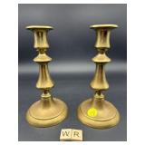 PAIR OF BRASS CANDLE STICK HOLDERS