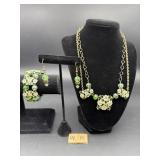 MODERN NECKLACE, EARRINGS, AND BRACLET SET
