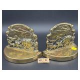 ANTIQUE PEERAGE BRASS ENGLAND -  BOOK ENDS