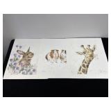 3 UNFRAMED ROYAL WORCESTER WATERCOLOR PRINTS