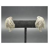 VINTAGE STERLING SILVER SCREW BACK BIRKS EARRINGS