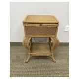 WICKER STAND BASKET