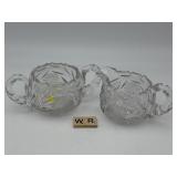 AMERICAN BRILLANT CUT CRYSTAL SUGAR AND CREAMER