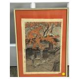 WOODBLOCK PRINT- SHIRO KASAMATOU