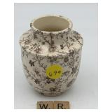 POTTERY CHINOISERIE FLORAL VASE