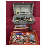 PLASTIC TOOL BOX W. CONTENTS