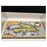 PLAQUEMOUNTED CUBA MAP