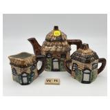 VINTAGE COTTAGE STYLE CERAMIC TEA SET