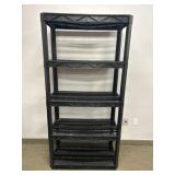 BLACK PLASTIC SHELVING