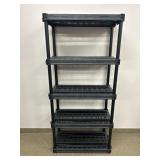 BLACK PLASTIC SHELVING