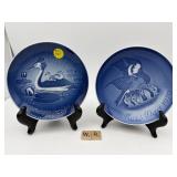 2 BING AND GRONDAHL COPENHAGEN PLATE 1970 AND1978