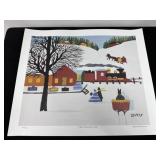 MAUD LEWIS - TRAIN THROUGH TOWN