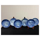 6 BING AND GRONDAHL COPENHAGEN PLATES