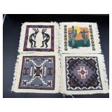 SET OF 4 CLOTH COASTERS