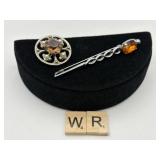 ONE BROOCH AND ONE CELTIC PIN