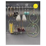 SELECTION OF FASHION PIECED EARRINGS