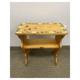 SMALL TOLE PAINTED PINE ENTRANCE TABLE