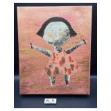 ORIGINAL FOLK ART PAINTING ON CANVAS