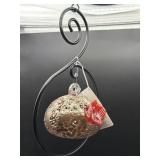 NEW EVERGREEN GLASS HUMMINGBIRD FEEDER
