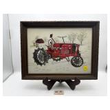 ORIGINAL INK DRAWING OF TRACTOR