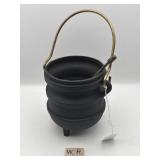 3 LEGGED CAST IRON CAULDRON + PUMICE BULB