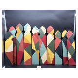 FOLK ART 10  WOODEN CANDLES